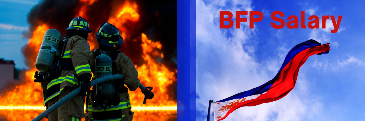 firefighters and the Philippine flag - featured image for the article about firefighters rank and salary in the philippine bureau of fire protection