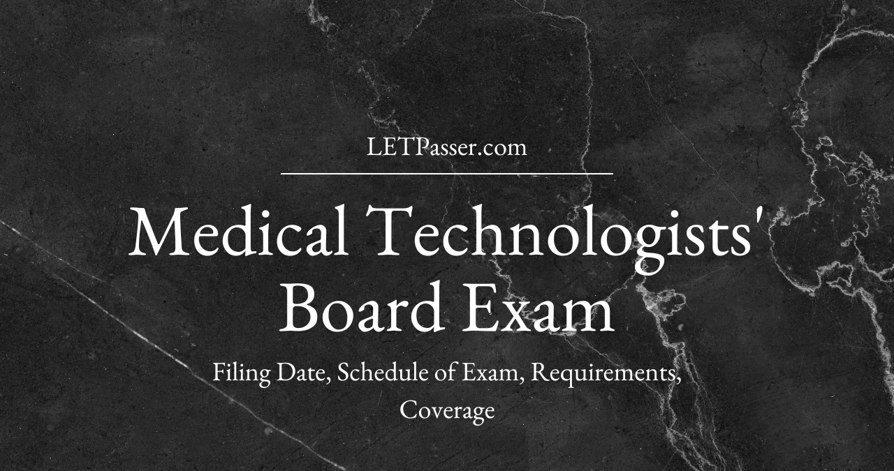 Medical Technologist Med tech Board Exam Banner Featured Image for Article about schedule, online application and coverage