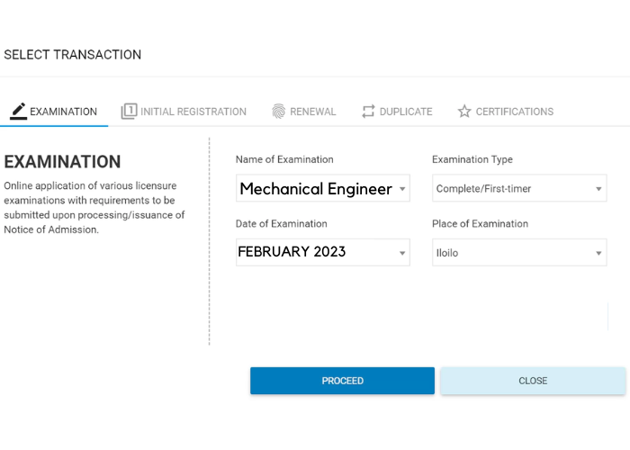 mechanical engineering board exam room assignment august 2023